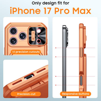 Flip Card Holder Sliding Camera Cover PC Hybrid TPU Phone Case, For iPhone 17 Pro Max, For iPhone 16 Pro Max, For iPhone 15 Pro Max