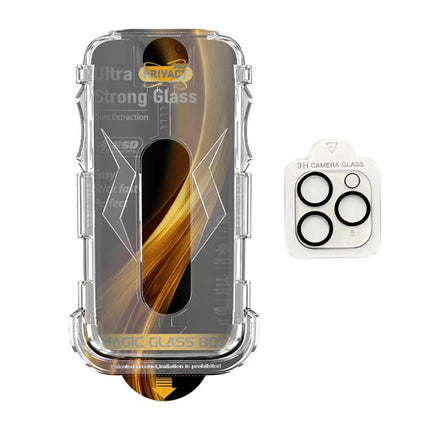 5pcs Easy Install Dust-proof Box 360 Privacy Tempered Glass Film with Lens Film, For iPhone 11 Pro, For iPhone X / XS, For iPhone XR, For iPhone XS Max