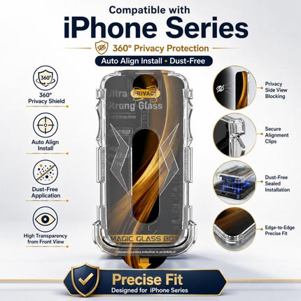 5pcs Easy Install Dust-proof Box 360 Privacy Tempered Glass Film with Lens Film, For iPhone 11 Pro, For iPhone X / XS, For iPhone XR, For iPhone XS Max