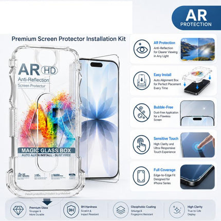 5pcs Easy Install Dust-proof Box AR HD Tempered Glass Film with Lens Film, For iPhone 11 Pro, For iPhone X / XS, For iPhone XR, For iPhone XS Max