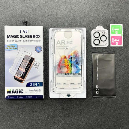 5pcs Easy Install Dust-proof Box AR HD Tempered Glass Film with Lens Film, For iPhone 11 Pro, For iPhone X / XS, For iPhone XR, For iPhone XS Max