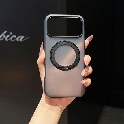 Cloud Edge Floating Semi-Transparent Matte Magnetic Rotating Holder Phone Case, For iPhone 17 Pro Max, For iPhone 17 Pro