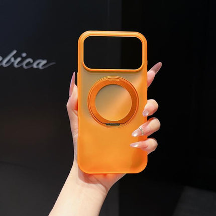 Cloud Edge Floating Semi-Transparent Matte Magnetic Rotating Holder Phone Case, For iPhone 17 Pro Max, For iPhone 17 Pro