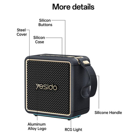 Yesido YSW47 30W High Power Portable Bluetooth Speaker, YSW47
