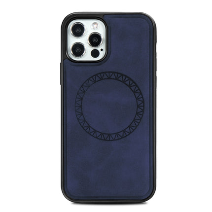 Retro Business Round Embossing Magnetic PU + TPU Protective Case, For iPhone 12 mini, For iPhone 12 / 12 Pro, For iPhone 12 Pro Max