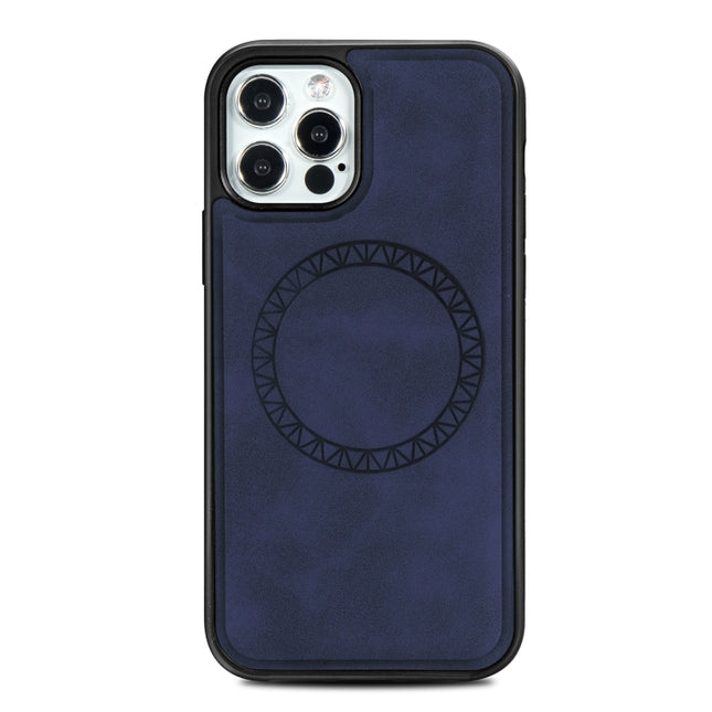 Retro Business Round Embossing Magnetic PU + TPU Protective Case, For iPhone 12 mini, For iPhone 12 / 12 Pro, For iPhone 12 Pro Max
