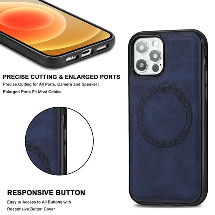 Retro Business Round Embossing Magnetic PU + TPU Protective Case, For iPhone 12 mini, For iPhone 12 / 12 Pro, For iPhone 12 Pro Max