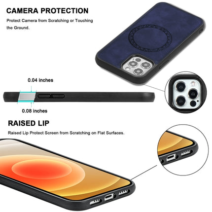 Retro Business Round Embossing Magnetic PU + TPU Protective Case, For iPhone 12 mini, For iPhone 12 / 12 Pro, For iPhone 12 Pro Max