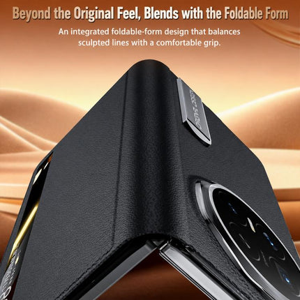 All-inclusive Smart View Window Genuine Leather Phone Case, For Honor Magic V6