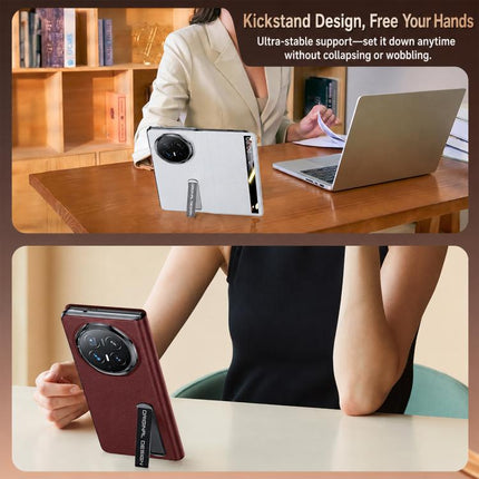 All-inclusive Smart View Window Genuine Leather Phone Case, For Honor Magic V6