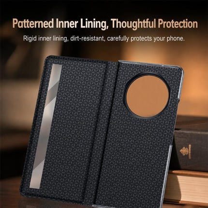 All-inclusive Smart View Window Genuine Leather Phone Case, For Honor Magic V6
