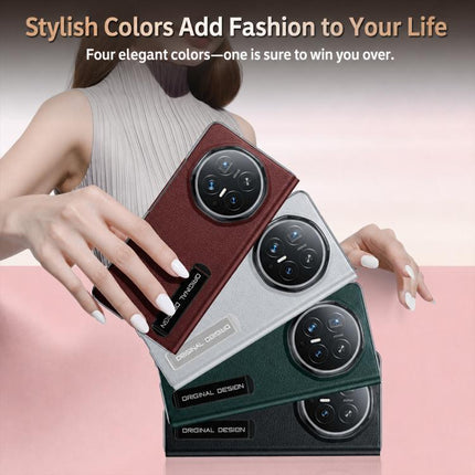 All-inclusive Smart View Window Genuine Leather Phone Case, For Honor Magic V6