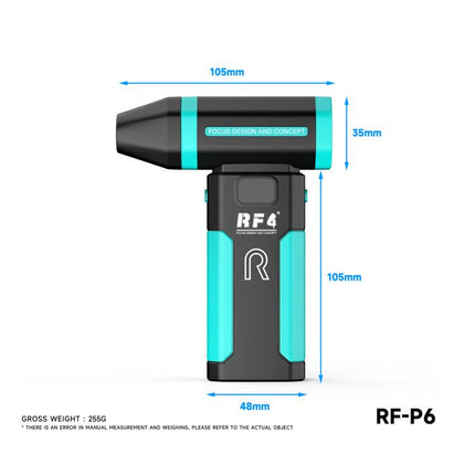 RF4 RF-P6 Portable Rechargeable Mini Powerful Dust Removal Fan with Night Light