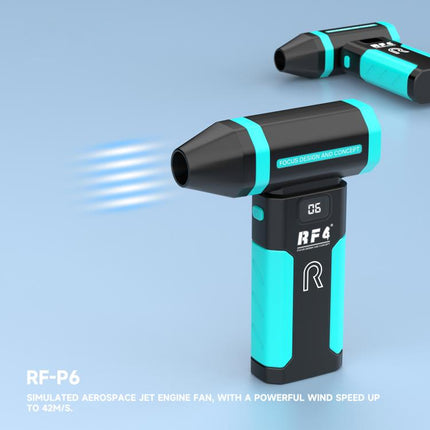 RF4 RF-P6 Portable Rechargeable Mini Powerful Dust Removal Fan with Night Light