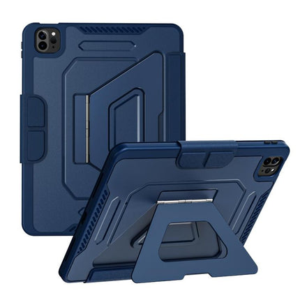 Tri-fold Pivot Holder Flip Vegan Leather Tablet Case with Pen Slot, For iPad Air 11 2026 / 2025 / 2024, For iPad 2025 / 2022