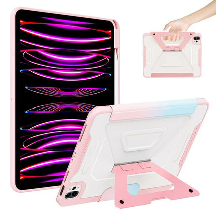 Tri-fold Pivot Holder Flip Vegan Leather Tablet Case with Pen Slot, For iPad Air 11 2026 / 2025 / 2024, For iPad 2025 / 2022