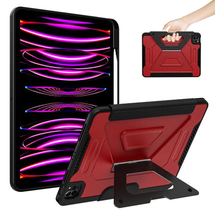 Tri-fold Pivot Holder Flip Vegan Leather Tablet Case with Pen Slot, For iPad Air 11 2026 / 2025 / 2024, For iPad 2025 / 2022