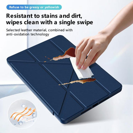 Tri-fold Pivot Holder Flip Vegan Leather Tablet Case, For iPad 10.2 2021 / 2020 / 2019