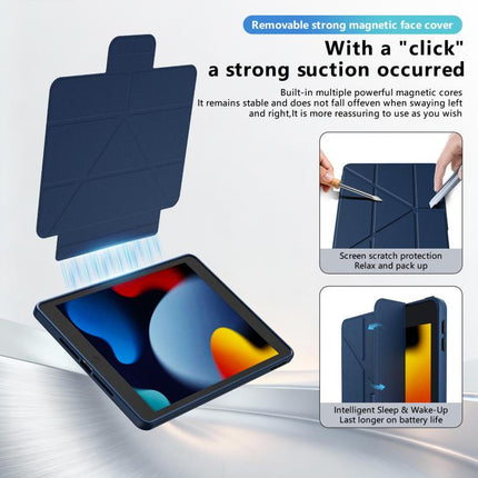Tri-fold Pivot Holder Flip Vegan Leather Tablet Case, For iPad 10.2 2021 / 2020 / 2019