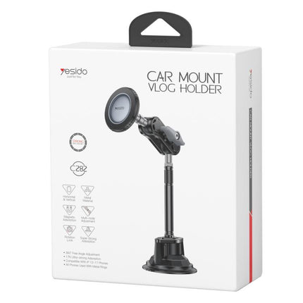 Yesido C282 Car Suction Cup Strong Magnetic Phone Shooting Holder Long Version, C282