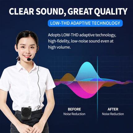 J-801 Portable Waist Hanging Microphone Teaching Voice Amplifier