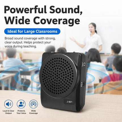 J-801 Portable Waist Hanging Microphone Teaching Voice Amplifier