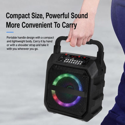 K6S Outdoor Portable Wireless Bluetooth Speaker with 2pcs Microphone, with 2pcs Microphone
