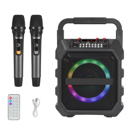 K6S Outdoor Portable Wireless Bluetooth Speaker with 2pcs Rechargeable Microphones, with 2pcs Rechargeable Microphones