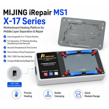 Mijing MS1 Intelligent Desoldering Platform for iPhone X-17 Pro Max, US Plug, EU Plug