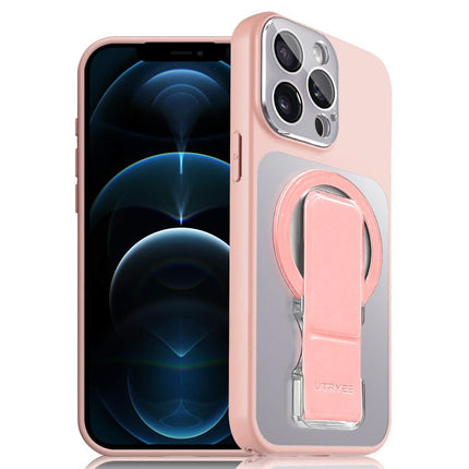 UTRYEE Colorful Silver Magnetic Phone Case with PU Fold Holder, For iPhone 12 Pro Max, For iPhone 12 Pro
