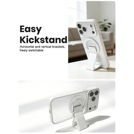 UTRYEE Colorful Silver Magnetic Phone Case with PU Fold Holder, For iPhone 12 Pro Max, For iPhone 12 Pro