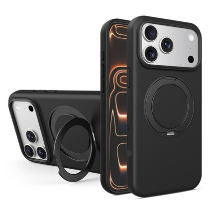 Liquid Silicone Magnetic Phone Case with Rotating Stand, For iPhone 17 Pro Max, For iPhone 17 Pro, For iPhone 17