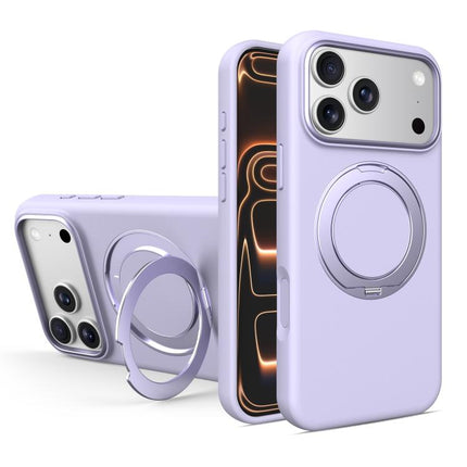 Liquid Silicone Magnetic Phone Case with Rotating Stand, For iPhone 17 Pro Max, For iPhone 17 Pro, For iPhone 17