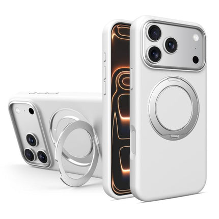 Liquid Silicone Magnetic Phone Case with Rotating Stand, For iPhone 17 Pro Max, For iPhone 17 Pro, For iPhone 17