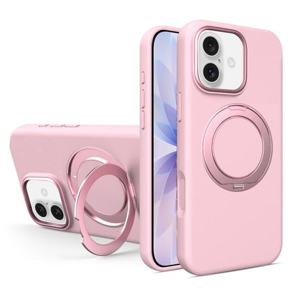 Liquid Silicone Magnetic Phone Case with Rotating Stand, For iPhone 17 Pro Max, For iPhone 17 Pro, For iPhone 17