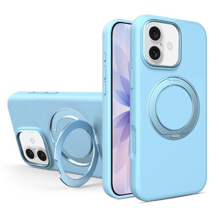 Liquid Silicone Magnetic Phone Case with Rotating Stand, For iPhone 17 Pro Max, For iPhone 17 Pro, For iPhone 17