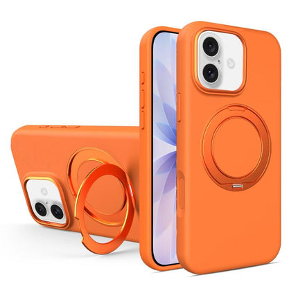 Liquid Silicone Magnetic Phone Case with Rotating Stand, For iPhone 17 Pro Max, For iPhone 17 Pro, For iPhone 17