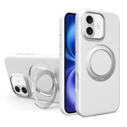 Liquid Silicone Magnetic Phone Case with Rotating Stand, For iPhone 16 Pro Max, For iPhone 16 Pro, For iPhone 16