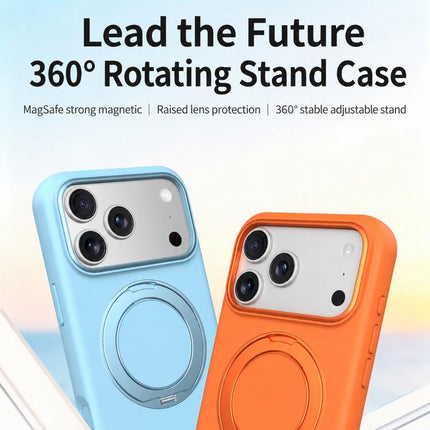 Liquid Silicone Magnetic Phone Case with Rotating Stand, For iPhone 15 Pro Max, For iPhone 15 Pro, For iPhone 15