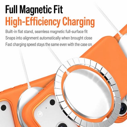 Liquid Silicone Magnetic Phone Case with Rotating Stand, For iPhone 16 Pro Max, For iPhone 16 Pro, For iPhone 16