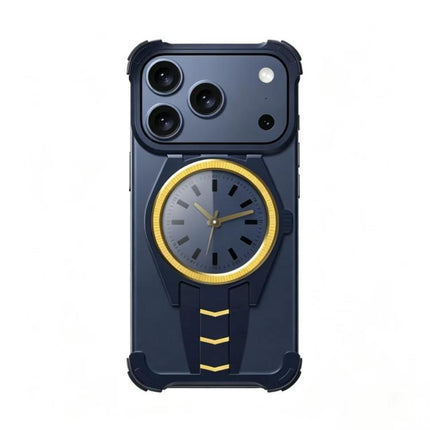 Clock Design Aluminum Alloy Magnetic Phone Case, For iPhone 17 Pro Max, For iPhone 17 Pro