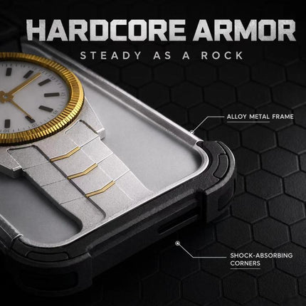 Clock Design Aluminum Alloy Magnetic Phone Case, For iPhone 17 Pro Max, For iPhone 17 Pro