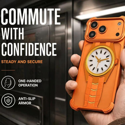 Clock Design Aluminum Alloy Magnetic Phone Case, For iPhone 17 Pro Max, For iPhone 17 Pro