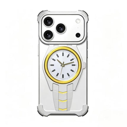 Clock Design Aluminum Alloy Magnetic Phone Case, For iPhone 17 Pro Max, For iPhone 17 Pro