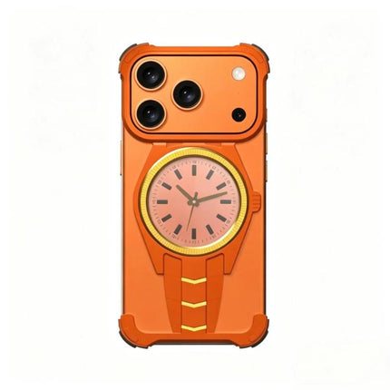 Clock Design Aluminum Alloy Magnetic Phone Case, For iPhone 17 Pro Max, For iPhone 17 Pro