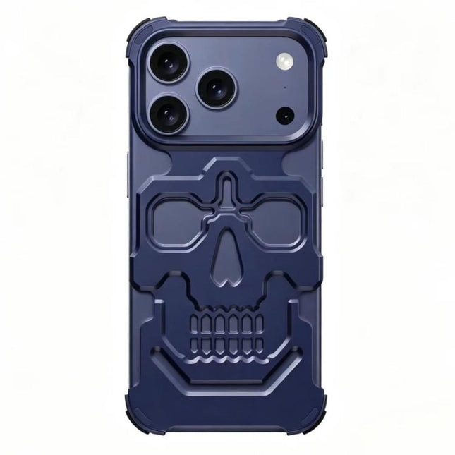 Unique Skull Design Design Aluminum Alloy Phone Case, For iPhone 17 Pro Max, For iPhone 17 Pro
