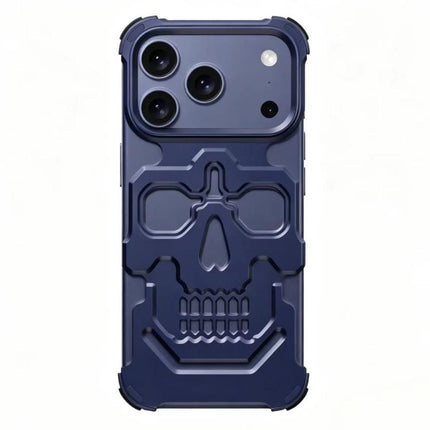 Unique Skull Design Design Aluminum Alloy Phone Case, For iPhone 17 Pro Max, For iPhone 17 Pro