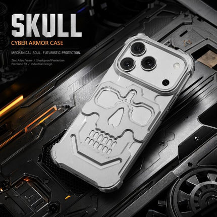 Unique Skull Design Design Aluminum Alloy Phone Case, For iPhone 17 Pro Max, For iPhone 17 Pro