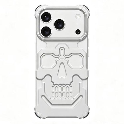 Unique Skull Design Design Aluminum Alloy Phone Case, For iPhone 17 Pro Max, For iPhone 17 Pro
