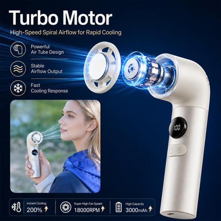 H27 Curved Ice Cooling Fan with Digital Display